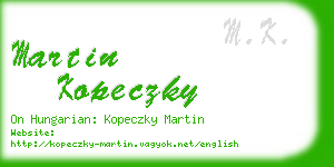 martin kopeczky business card